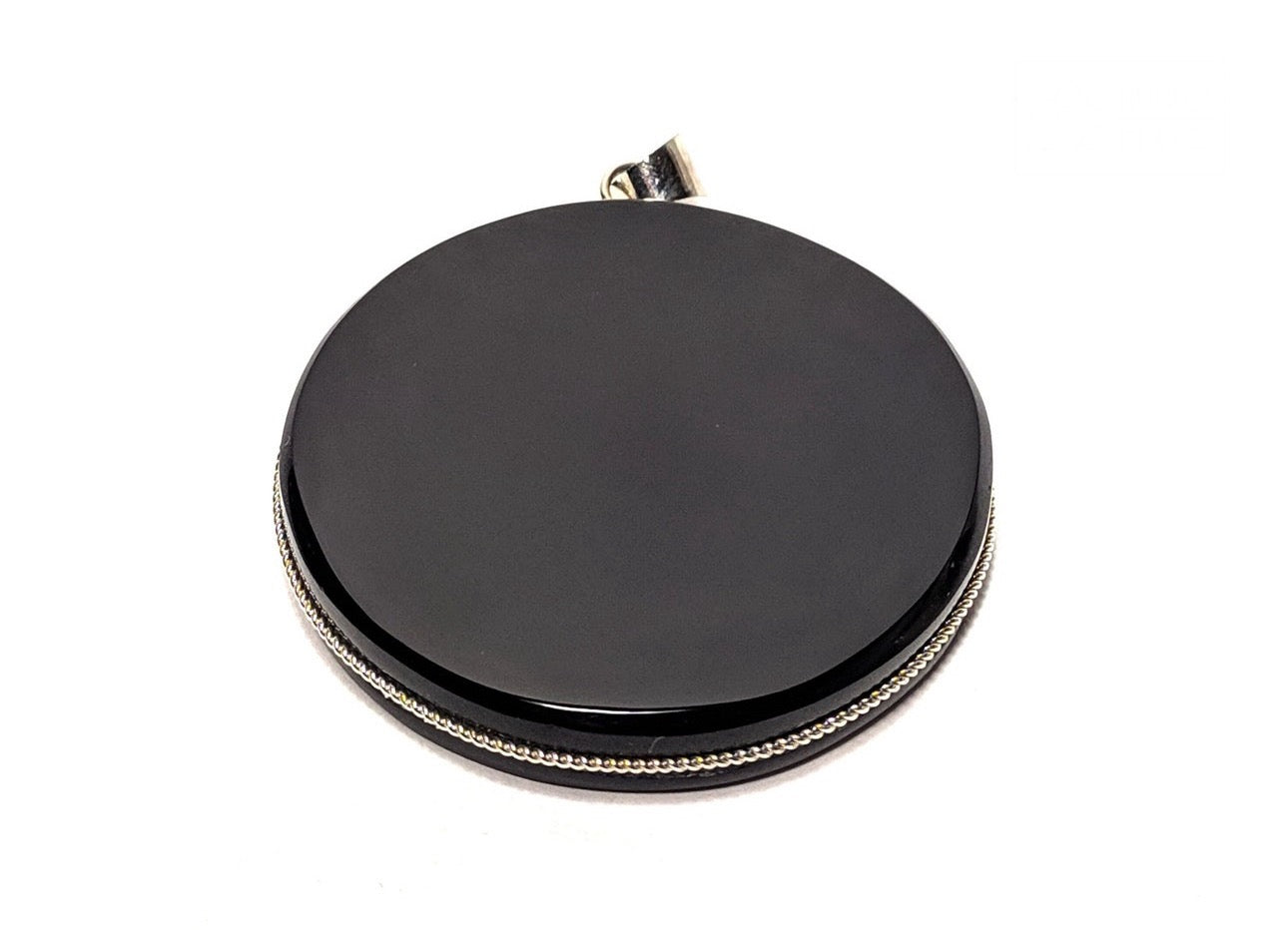 Black Obsidian Mirror Pendant