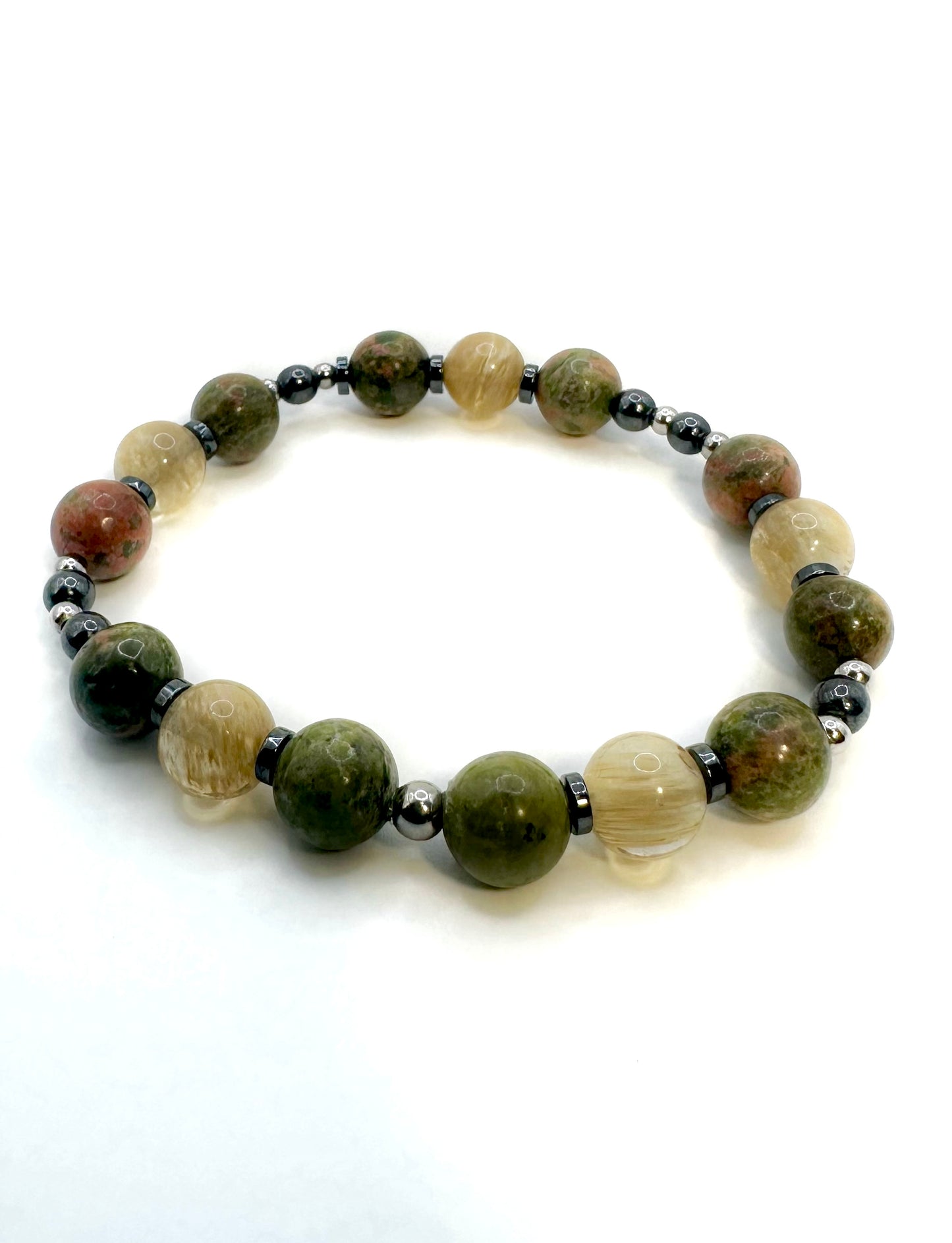 Citrine & Unakite Bracelet