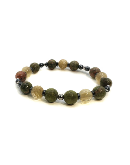 Citrine & Unakite Bracelet