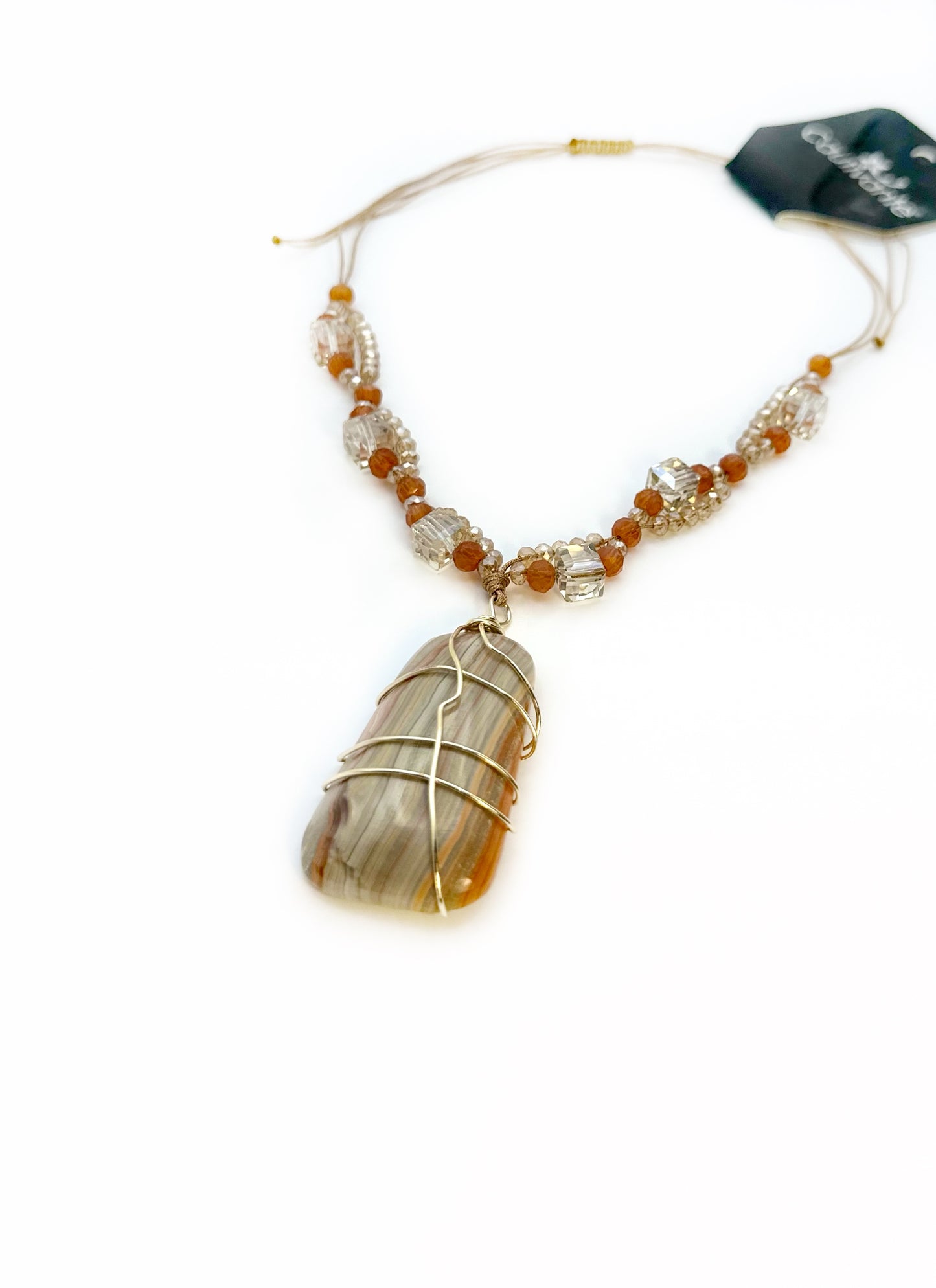 Botswana Orange Agate Necklace