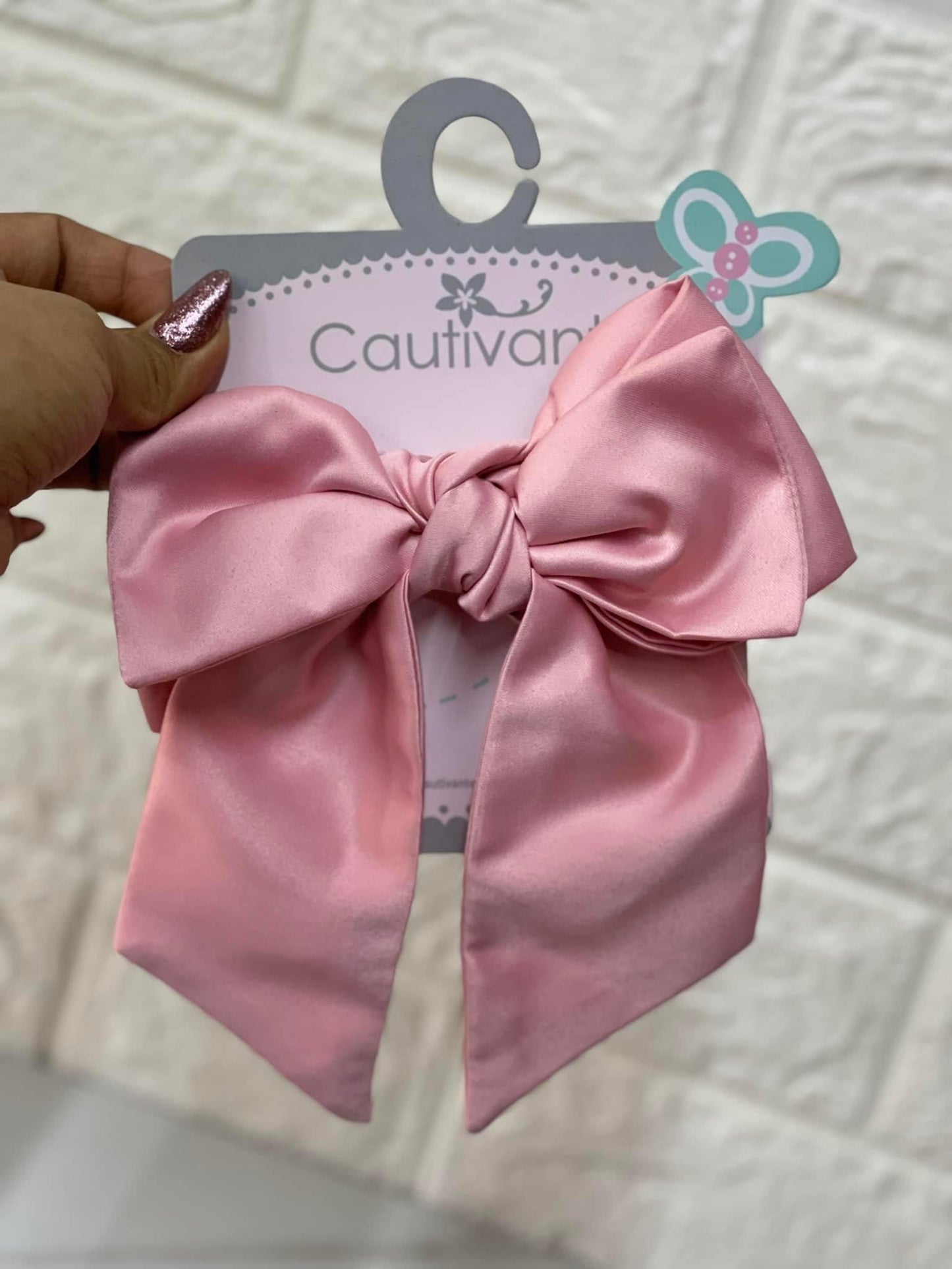 Rose Satin Hair Bow