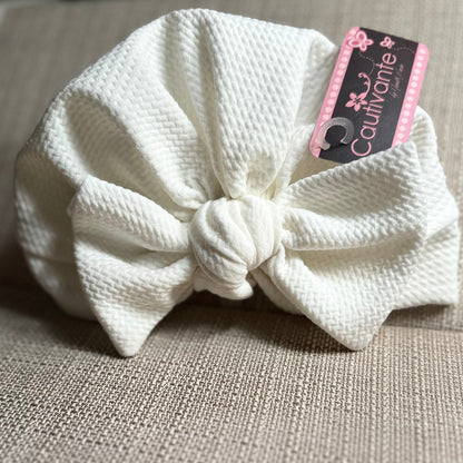 Ivory Bow Turban