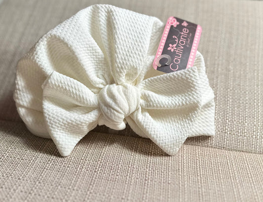 Ivory Bow Turban