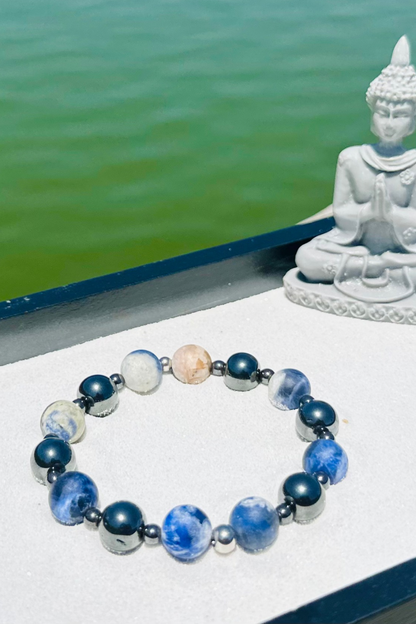 Soldalite-Hematite Bracelet