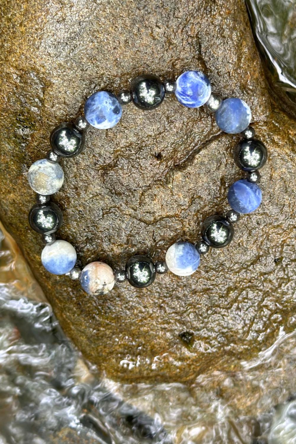 Soldalite-Hematite Bracelet